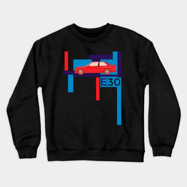 e30 m3 Crewneck Sweatshirt by akirascroll